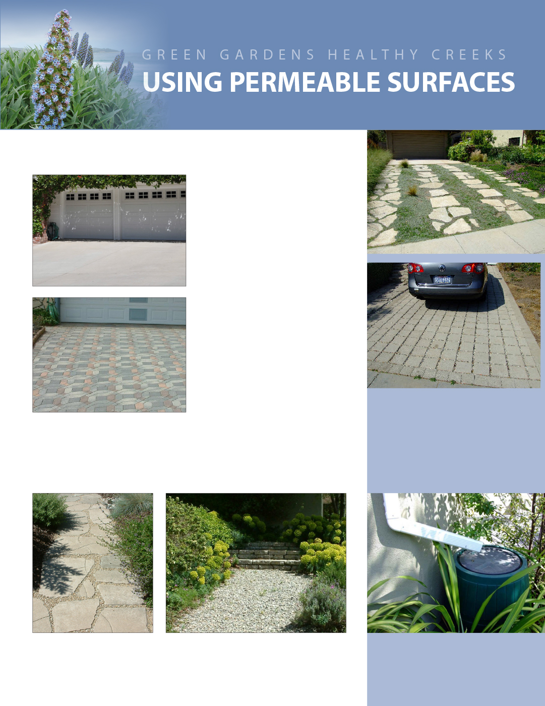USING PERMEABLE SURFACES